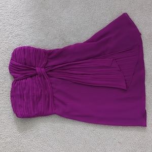 Akira Chicago Purple Chiffon Strapless Dress